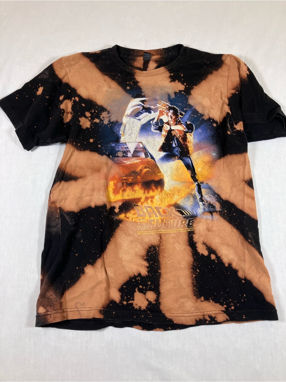 Tultex Black and Orange Tie-Dye Back to the Future Graphic Tee